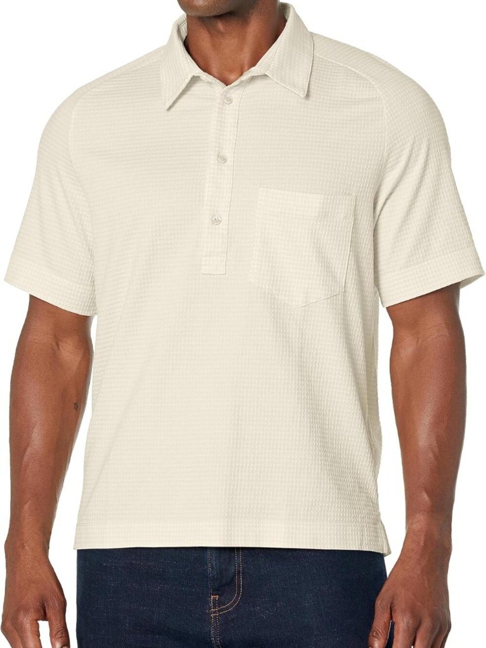 Club Monaco Men's Seersucker Knit Polo